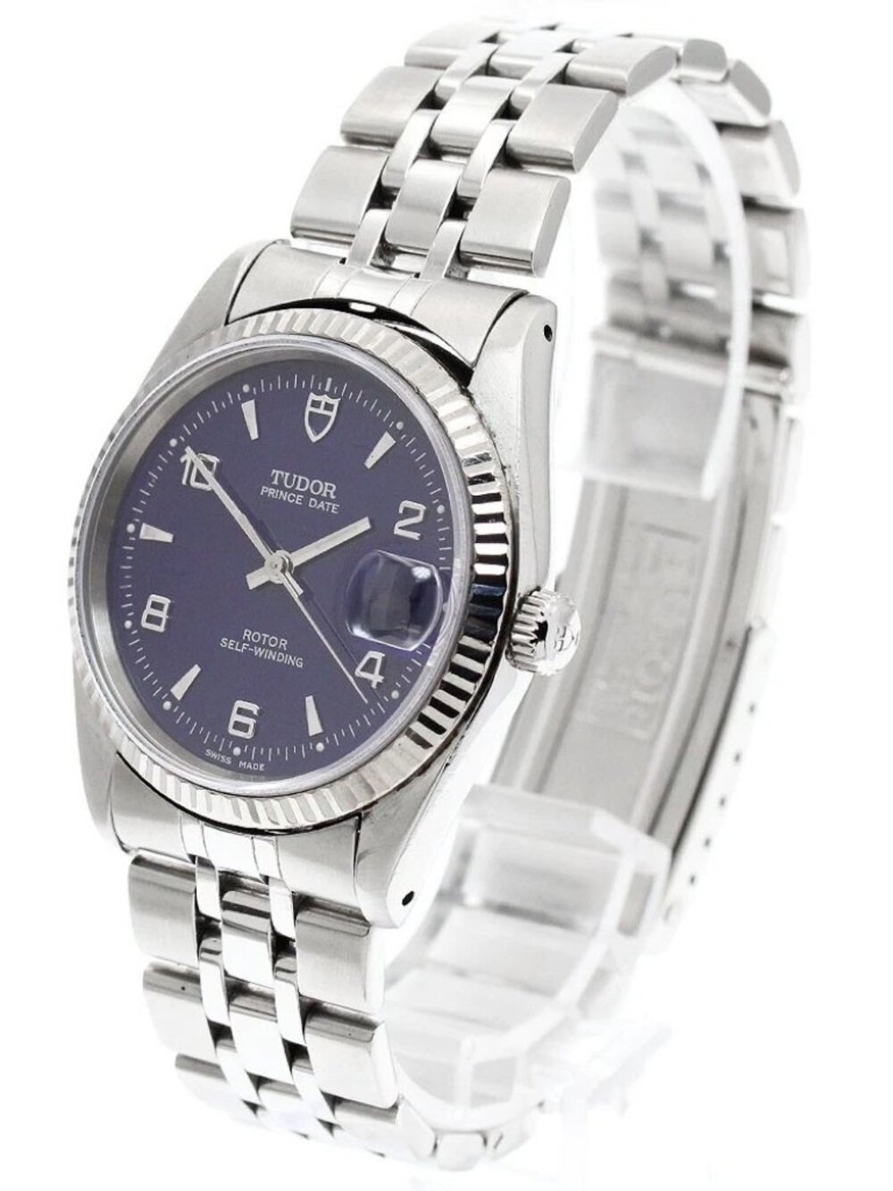 TUDOR Prince Date 74034 WG bezel Blue Dial Automatic Men's Watch_957025
